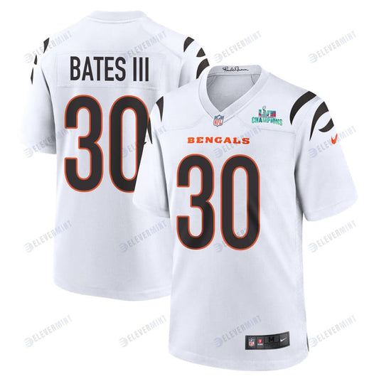 Jessie Bates III 30 Cincinnati Bengals Super Bowl LVII Champions Men Game Jersey - White