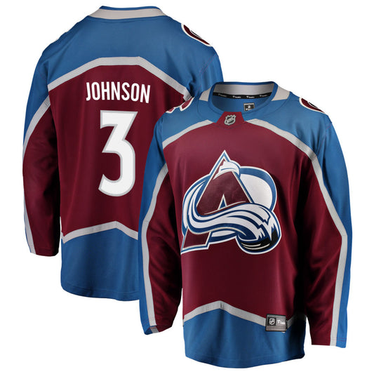 Jack Johnson Colorado Avalanche Fanatics Branded Home 2022 Stanley Cup Champions Breakaway Jersey - Burgundy
