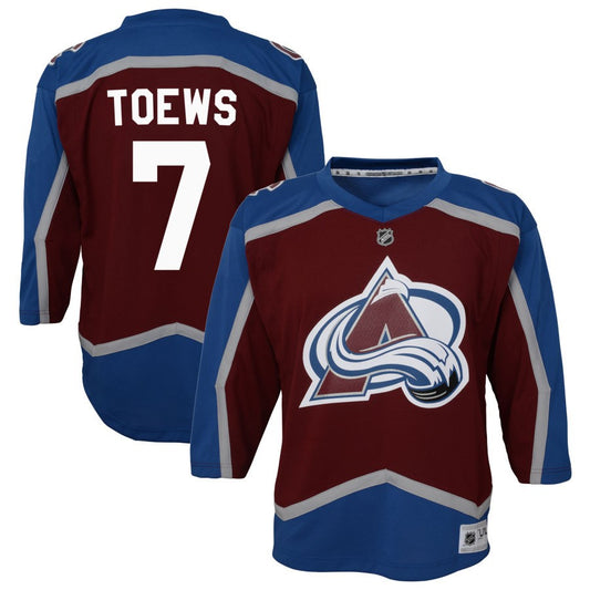Devon Toews Colorado Avalanche Youth Home Replica Jersey - Burgundy
