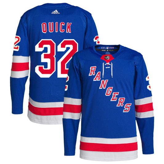 Jonathan Quick New York Rangers adidas Home Primegreen Authentic Pro Jersey - Royal