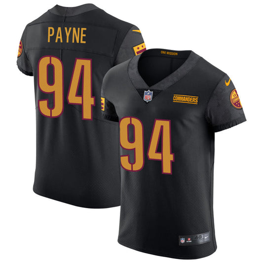 Daron Payne Washington Commanders Nike Vapor Untouchable Elite Alternate Jersey - Black